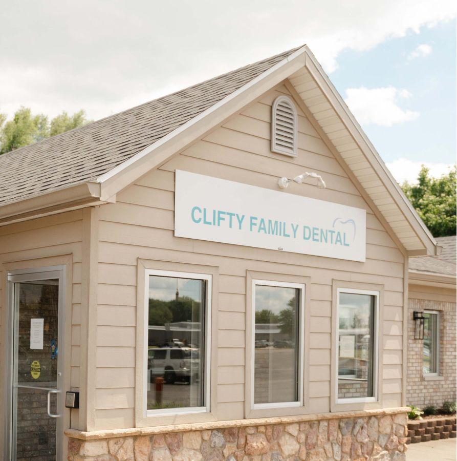 exterior of clifty family dental in madison, in